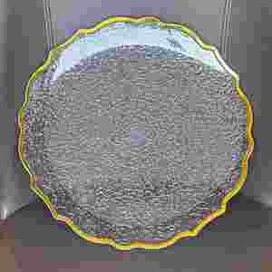 HONGSHENGYUAN Eco-Friendly Clear PP <b>Plastic</b> Irregular Edge Charger Transparent Plate <b>Tray</b> Modern Design Wedding Table Decoration - Product Image 2