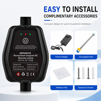 Pompa Booster Air Mini Rumah Tangga DC24V 100W Pompa Tekanan Otomatis untuk Pemanas Air Shower Keran Dapur Tekanan Air Rendah