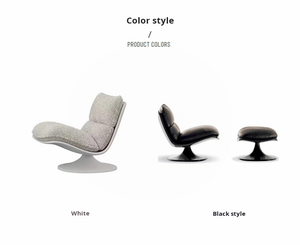 Hiện đại sang trọng da vải phòng chờ ghế đơn lười biếng phòng ngủ thư giãn sofa thấp tay vịn ngả giọng ghế cổ phong cách thiết kế - Product Image 4