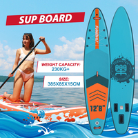 Planche à pagaie gonflable 385 cm extra large, écologique et portable avec système à 3 ailerons, livraison gratuite depuis l'entrepôt UE, dropshipping tout-en-un