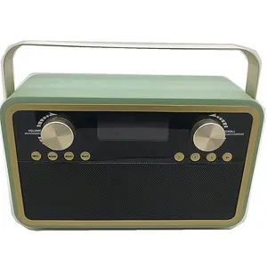 家用木制经典FM/AM/SW收音机，带BT扬声器功能数字显示