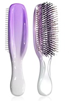Nouvelle Brosse de Massage et Nettoyage du Cuir Chevelu Zeus-style pour E-commerce Transfrontalier, avec Manche Rectangulaire en Polypropylène Électroplaqué, pour Cheveux Secs