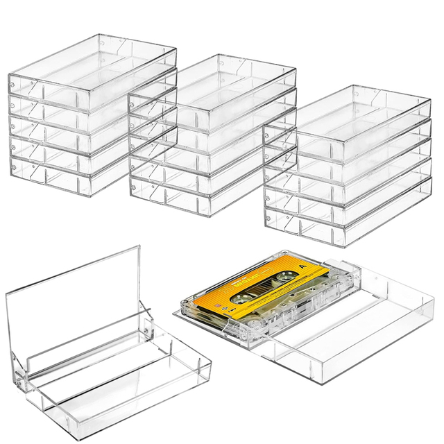Cassette Tape Cases Replacement Audio Cassette Cases | Protect & Store Standard Cassette Tapes Storage for Music & Blank Tapes