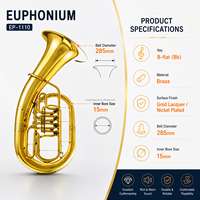 Factory Wholesale Chinese Euphonium Instruments with Bb Tone