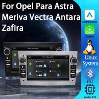 Linux Autoradio für Opel Astra H J 2004 Vectra Vauxhall Antara Zafira Corsa C D Vivaro Meriva Veda CarPlay BT Auto-DVD-Systeme