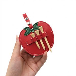 New Product Fruit Shaped Leather Golf Tee Carrier Durable PU Golf Nail Organizer Clip Hanging Golf Tee <b>Holder</b> Outdoor Sports - Product Image 4