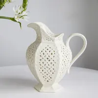 Humanoid Round Ceramic Flower Vase, Corner Hopper