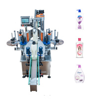 Applicateur d'étiquettes automatique double face pour bouteilles carrées, machine d'emballage de haute efficacité, pompe à moteur, étiquettes en verre/papier