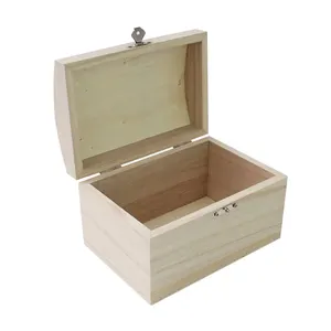 Unfinished Jewelry Box Treasure Box Keepsake Box Small Wooden Chest