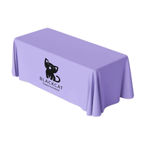 Offre à Durée Limitée : Housses de Table Ajustées Modernes en Polyester/Coton Tricoté Écologique, Durables, avec Logo Personnalisé – 4ft, 6ft, 8ft – Idéales pour Hôtels