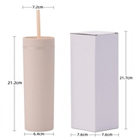 Vaso de Plástico Personalizado de Doble Pared con Pajita Recta de 16oz, Nuevo Modelo 2026, para Regalo Promocional