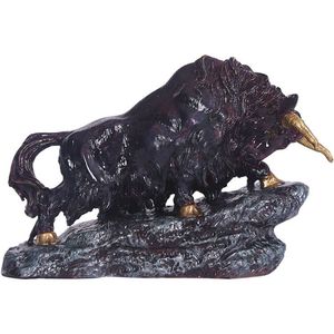 Brass Ox Figurine Copper <b>Desk</b> Decoration Traditional Style Home Office Gift - Product Image 4