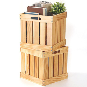 Wooden Storage Box Rectangular Solid Wood Desktop Organizer For Home Storage Books <b>Vegetables</b> Fruit 0L-5L Capacity - Product Image 5