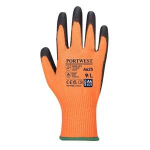 PORTWEST - A625O8RM Vis-<b>Tex</b> cut resistant polyurethane orange/black glove - EAN 5036108217182 GLOVES - Product Image 2