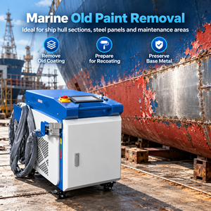 Handgeführtes Faserlaser-Entlackungsgerät 1500W für Marineboote, Lokalisierter Altfarbenentferner mit Wasserkühlung, Reinigungsmaschine - Product Image 3