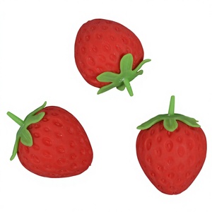 Most Popular TPR Fruit Strawberry Flour Filling Hand Exercise Squeeze <b>Squishy</b> Stress Relief Promotional Toy Party Favors for Kid - Product Image 4
