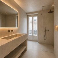 Revêtement intérieur en microciment sans joint, peinture décorative pour murs et sols en béton, finition lisse imperméable, cuisine, salon, salle de bain