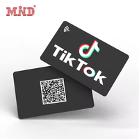 Échantillon Gratuit Carte de Visite Numérique Personnalisée à Code QR pour Instagram Facebook TikTok Réseaux Sociaux, Carte NFC PVC Imprimable