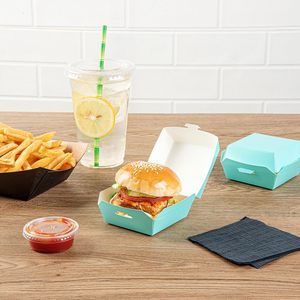 Boîte à hamburger <span class=keywords><strong>en</strong></span> carton ondulé personnalisée, recyclable, pour la vente <span class=keywords><strong>en</strong></span> gros, la restauration rapide, la vente <span class=keywords><strong>au</strong></span> <span class=keywords><strong>d</strong></span>étail, la <span class=keywords><strong>boulangerie</strong></span>, l'emballage alimentaire - Product Image 5