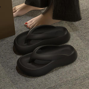 Tongs à semelle épaisse en EVA pour femme, nouvelle collection été 2026, style tendance, antidérapantes, rehaussantes, pour la plage et l'extérieur - Product Image 2