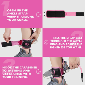 Fasce di resistenza alla caviglia con polsini glutei attrezzature per l'<span class=keywords><strong>allenamento</strong></span> <span class=keywords><strong>gambe</strong></span> fasce di resistenza per Kickbacks - Product Image 6