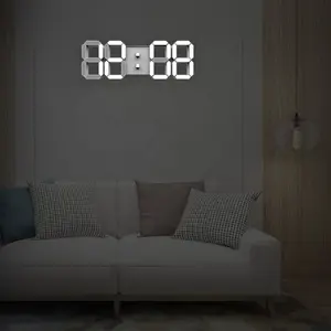 Orologi Da Parete decorativo Macchina Decorazione Della Casa Morden FAI DA TE Parti di Orologio Da Parete LED Digital Desktop Alarm Clock