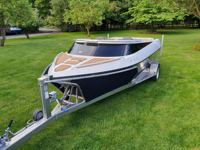 KINOCEAN 2023 Bateau de course à réaction en aluminium à grande vitesse de 15 pieds, coque en V, bateau rapide en aluminium à vendre