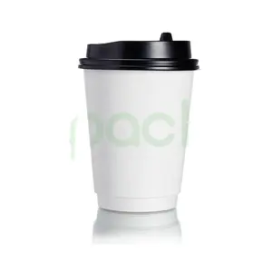 Hot sale disposable 12oz hot and cold drinking paper cup with lid