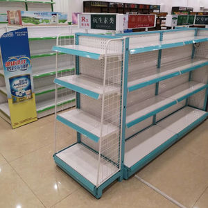 חומרה מסחרית גונדולה מדפים קיבולת 100 ק "ג מסגרת מתכת זקופה עבור תצוגת החנות - Product Image 1