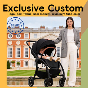 <span class=keywords><strong>Poussette</strong></span> bébé compacte pliable 3-en-1 en alliage de luxe, légère, bidirectionnelle, certifiée EN1888, roues universelles à 360°, poussée manuelle, 0-3 ans - Product Image 1