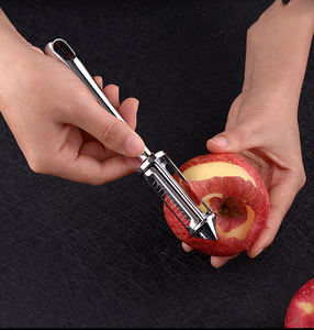 Herramienta práctica para pelar de uso doméstico Syh1266, pelador de zanahorias y patatas, pelador de frutas de zinc con mango antideslizante. - Product Image 6