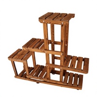 [Stok Tersedia] Rak Bonsai Kayu Besar Grosir, Rak Pajangan Balkon Taman, Rak Pot Bunga