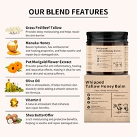 Baume Fouetté au Beurre de Karité et au Miel Marque Blanche HALAL Sans Cruauté Hydratant Visage & Corps pour Tous Types de Peau