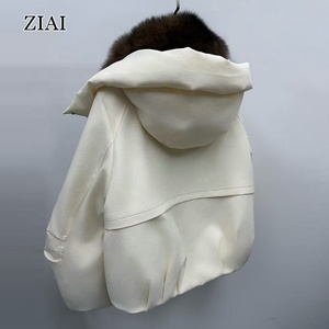 Veste d'hiver en duvet d'oie à <span class=keywords><strong>capuche</strong></span> en fourrure de renard naturelle de grande taille pour femmes, manteau chaud épaissi, <span class=keywords><strong>parka</strong></span> <span class=keywords><strong>imperméable</strong></span> - Product Image 4