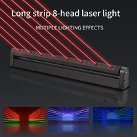 AICPOSE RGB 8 Yeux Laser Mobiles DMX512 Barre de Lumière Laser Scénique à Tête Mobile
