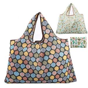 Bolsa de Compras Plegable Expandible Reutilizable Grande de Poliéster 190T Resistente con Diseño Personalizado y Rayas para Compras - Product Image 4