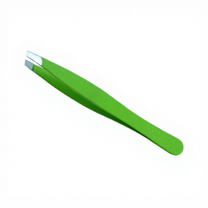 Eyelash Tweezers <b>Set</b> Stainless Steel Slanted Tip Eco-friendly Volume Precision <b>Tools</b> for Eyebrow 10mm Perfect Grip Purple <b>Pink</b> - Product Image 3