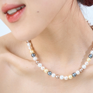 Colar de Pérolas Naturais Brancas de Água Doce Clássico e Elegante Joia de Pérola Pura - Product Image 3