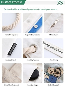 Sac fourre-tout réutilisable en coton, sac de courses léger en toile, sac d'épicerie personnalisé avec logo, sac promotionnel écologique, vente en gros - Product Image 5