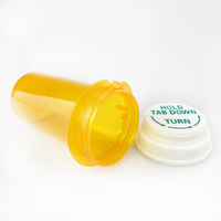 Flacon à pilules en plastique à sécurité enfant, cylindre personnalisé à clic, flacon réversible pour médicaments, conteneur d'emballage, sérigraphie