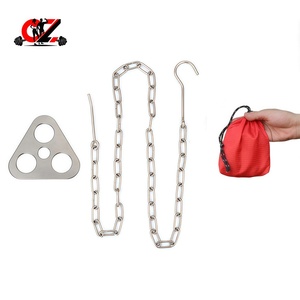 CZFIT หม้อแขวนแบบพกพาสำหรับกิจกรรมกลางแจ้ง ขาตั้งสามเหลี่ยม สแตนเลส สำหรับตั้งแคมป์ปิกนิก ปรับความสูงได้ - Product Image 3