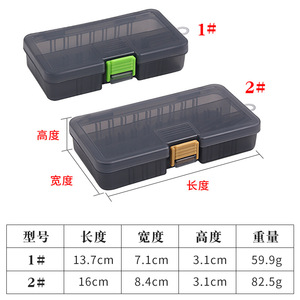 Nouvelle boîte à leurres transparente grise avec feuille rotative insérable, étui de rangement multifonctionnel portable pour matériel de pêche - Product Image 4