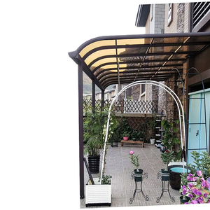 Auvent moderne en polycarbonate avec cadre en aluminium <span class=keywords><strong>pour</strong></span> extérieur, imperméable, <span class=keywords><strong>pour</strong></span> balcon, <span class=keywords><strong>terrasse</strong></span>, protection solaire, vente chaude, nouveau revêtement en poudre <span class=keywords><strong>pour</strong></span> patio - Product Image 4