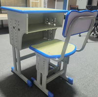 Ensemble de bureau et chaise d'école réglables, table d'étude pour étudiants, mobilier de classe pour enfants avec tiroir de rangement