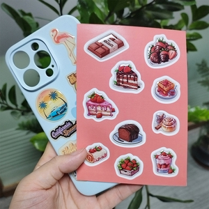 Bán hàng phổ biến cho tùy chỉnh 3D trường hợp điện thoại dán in ấn dính A6 A7 Epoxy mái vòm Sticker tấm với màu nền logo - Product Image 4