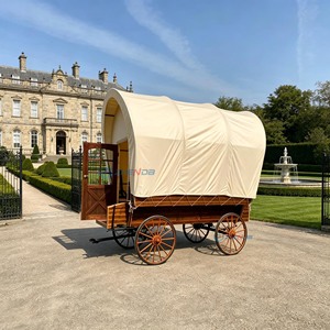 Caravana de lujo vintage de madera con techo para camping al aire libre, remolque ligero para glamping, venta al por mayor - Product Image 5