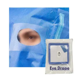 L'œil stérile chirurgical jetable de SMS 35g 45g 50gsm drape avec des feuilles de pochettes de collection fluides drapé ophtalmique médical