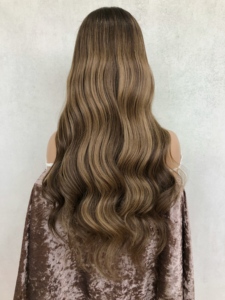 Perruque Lace Top pour Femme, Double Drawn, avec Mèches, 100% Cheveux Slaves Bruts Vierges à Cuticules Alignées, Nœuds Simples, HD, Cheveux Juifs Casher - Product Image 4
