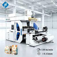 Machine d'impression flexographique deux couleurs, contrôle PLC, écran tactile, variateur de fréquence, fonctionnement en un clic, type empilable