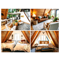 Maison préfabriquée en A de 20 pieds au prix le plus bas, maisons miniatures de luxe en forme triangulaire pour hôtels et commerces, maison préfabriquée